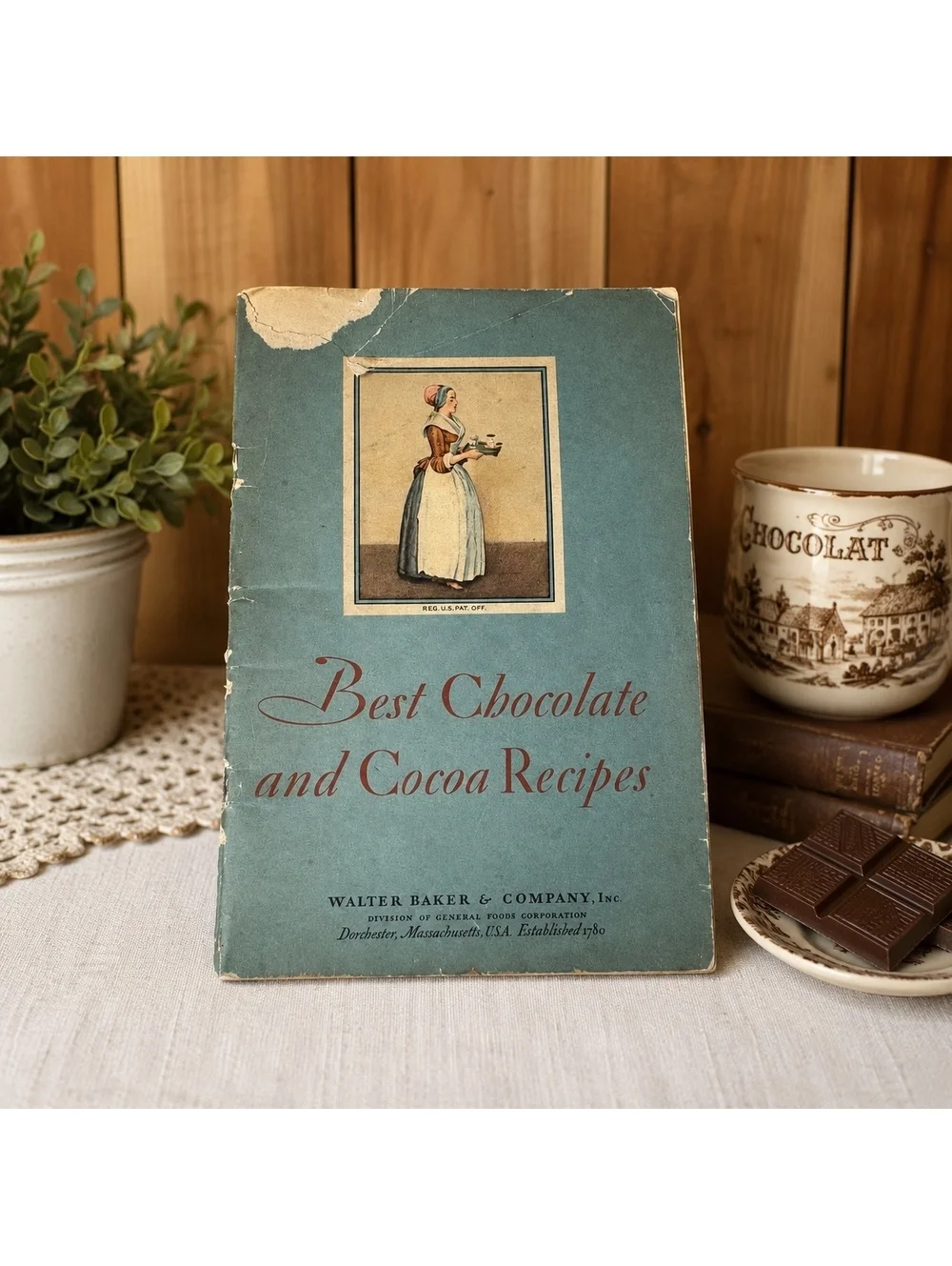 Vintage 1931 Walter Baker Best Chocolate and Cocoa Recipes Cookbook